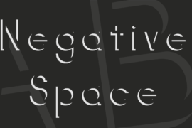Negative Space Font