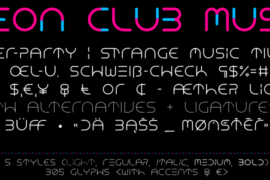 NEON CLUB MUSIC Font Family