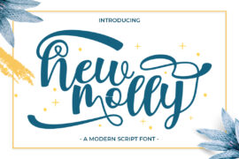 new molly Script Font