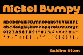 Nickel Bumpy Font
