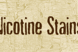 Nicotine Stains Font