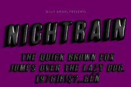 NIGHTRAIN PERSONAL USE Font