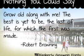 Nothing You Could Say Font
