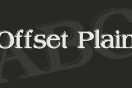 Offset Plain Font