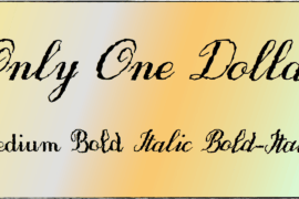 OnlyOneDollarDemo Font Family