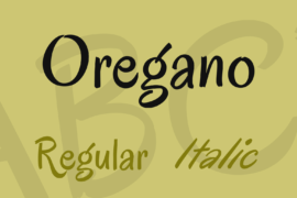 Oregano Font Family