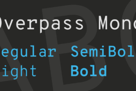 Overpass Mono Font Family