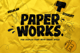 Paper Works Personal Use only Font