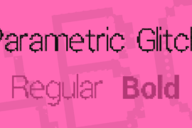 Parametric Glitch Font Family