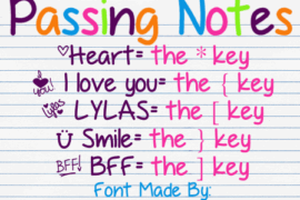 Passing Notes Font