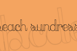 peach sundress Font