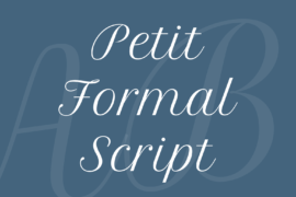 Petit Formal Script Font
