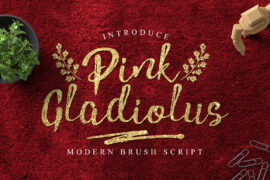 Pink Gladiolus Font