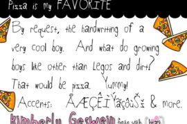 Pizza is my FAVORITE Font