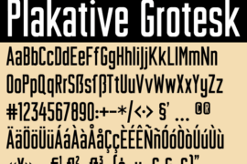 Plakative Grotesk Font