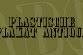 Plastische Plakat-Antiqua Font