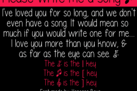 Please write me a song Font