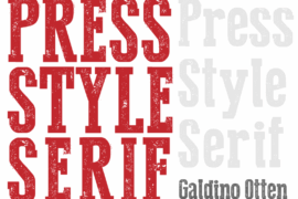 Press Style Serif Font