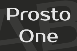 Prosto One Font