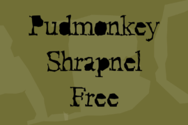 Pudmonkey Shrapnel Free Font
