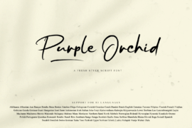 Purple Orchid Personal Use Font
