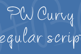 PW Curvy regular script Font