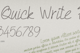 PW Quick Write Font