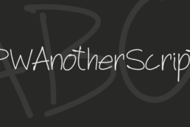 PWAnotherScript Font