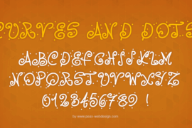 PWCurvesAndDots Font