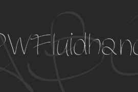 PWFluidhand Font