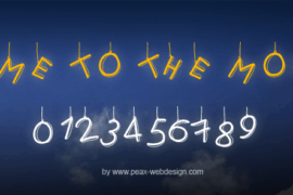 PWFlymetothemoon Font