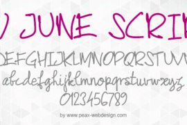 PWJunescript Font