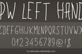 PWLeftHand Font