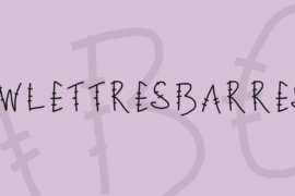 PWLettresbarres Font