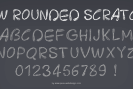PWRoundedScratch Font