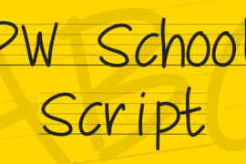 PW School Script Font