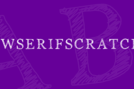 PWSerifScratch Font