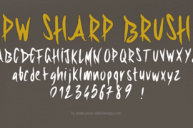 PWSharpBrush Font