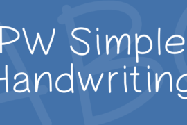 PW Simple Handwriting Font