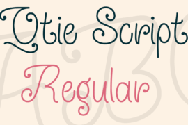 Qtie Script Font
