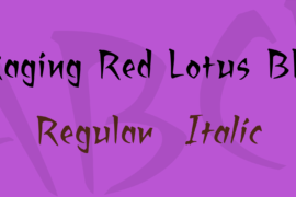 Raging Red Lotus BB Font Family
