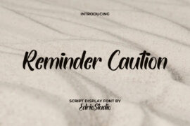 ReminderCaution Demo Font