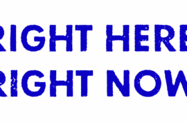 Right here, right now Font