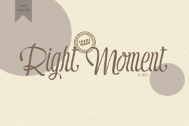 Right Moment Personal use ONLY Font