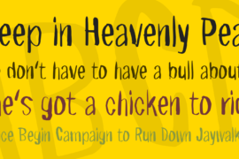 Right where it belongs Font