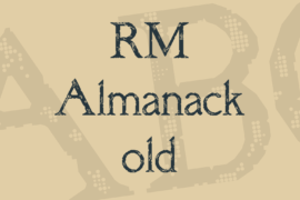 RM Almanack old Font