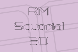 RM Squarial 3D Font
