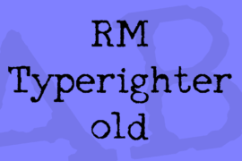 RM Typerighter old Font