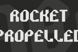 Rocket Propelled Font