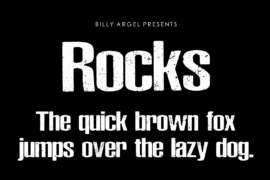 Rocks Personal Use Font